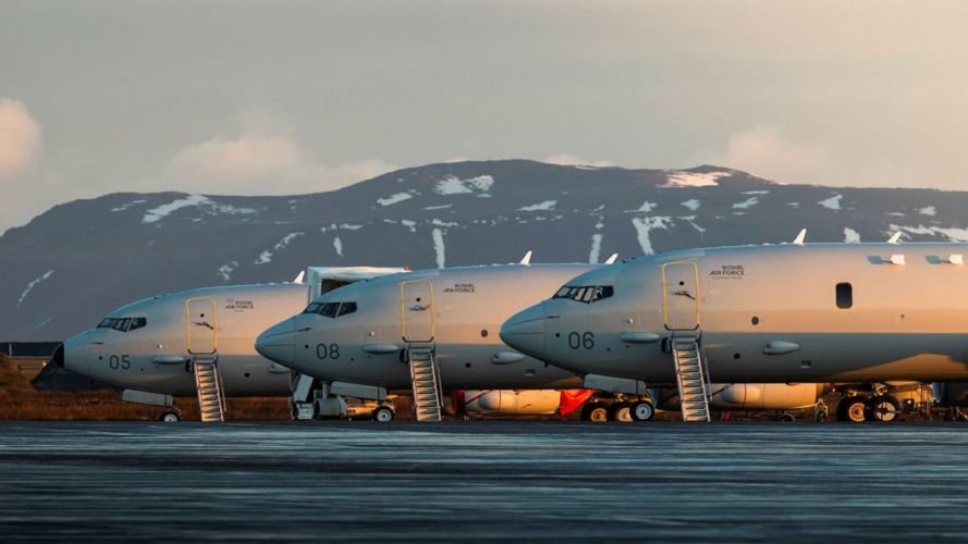 In pictures: RAF Poseidons soar over North Atlantic on Iceland